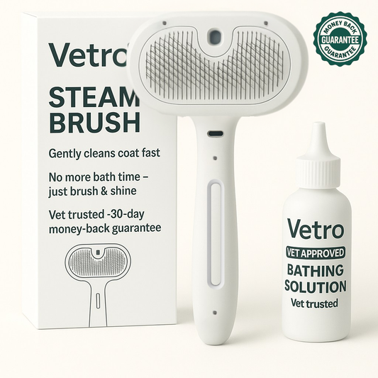 Vetro Pet Steam Brush + Solution Refills